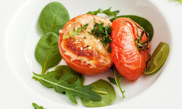 Roasted Stuffed Tomatoes With Parmesan