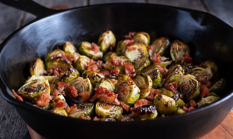 Sautéed Bacon Brussels Sprouts